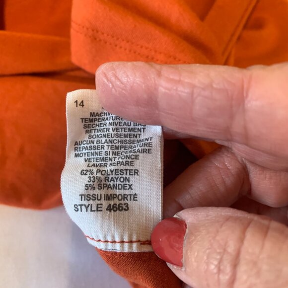 Western Look Southern Lady Size Small Burnt Orange Shirt with shoulder tassels - Picture 5 of 10